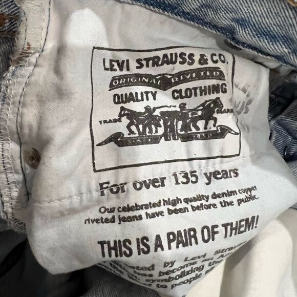 Levi's x Collina Strada Unisex Upcycled 501® Embellished Crop Jeans size 28” - Picture 11 of 13